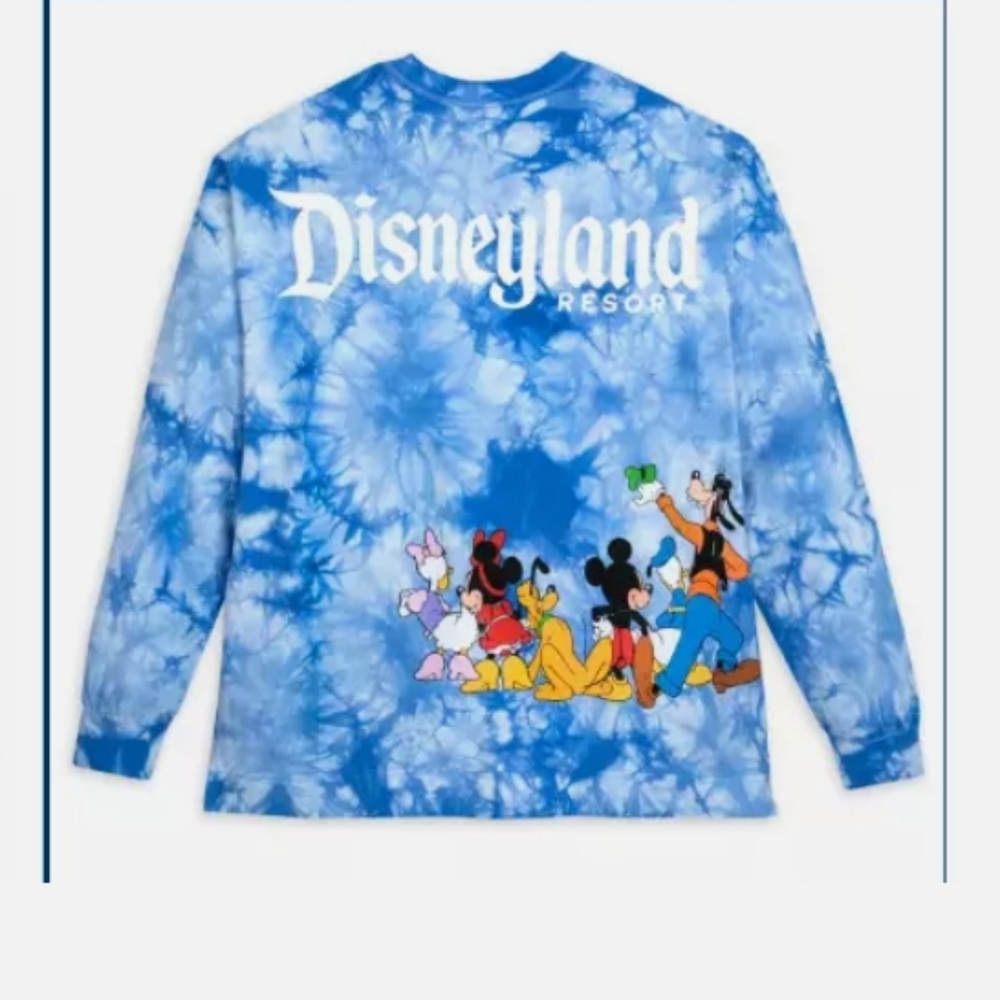 Disney Tie-Dye Unisex Character Long-Sleeve Spirit Jersey. NWT - Picture 3 of 15